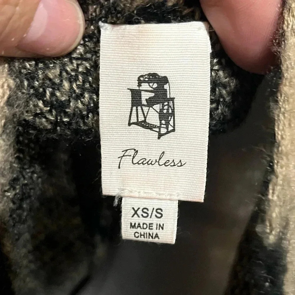 Flawless animal print open front cardigan/wrap with pockets size XS/S - Picture 6 of 7